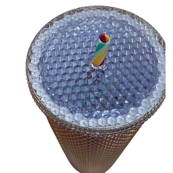 Starbucks Venti Rainbow Crystal Studded Cold Twist top closure tumbler‎ straw - Picture 3 of 5